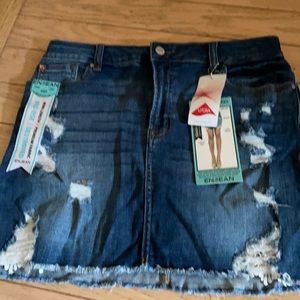 A ‘GACI Cute distressed Jean Skirt.